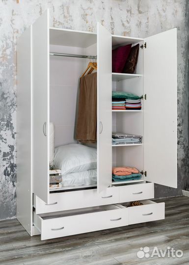 Шкаф распашной белый Классик 7