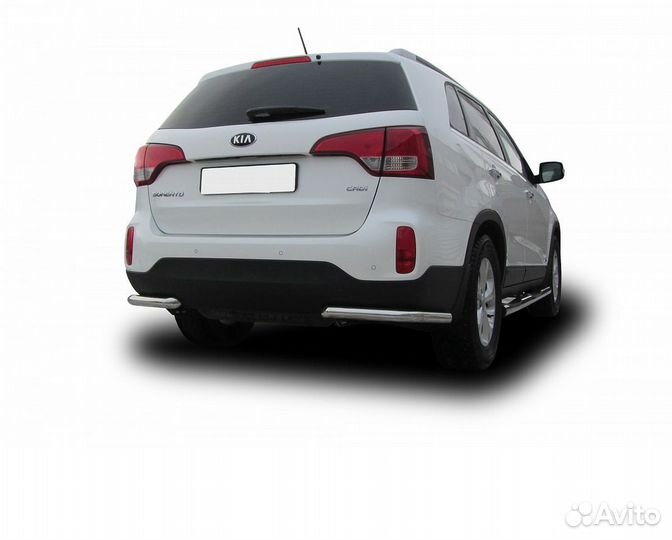 Защита заднего бампера (уголки) Kia sorento (2013)