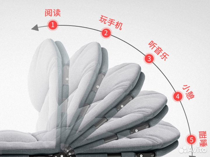 Раскладушка туристическая со встроенным матрасом