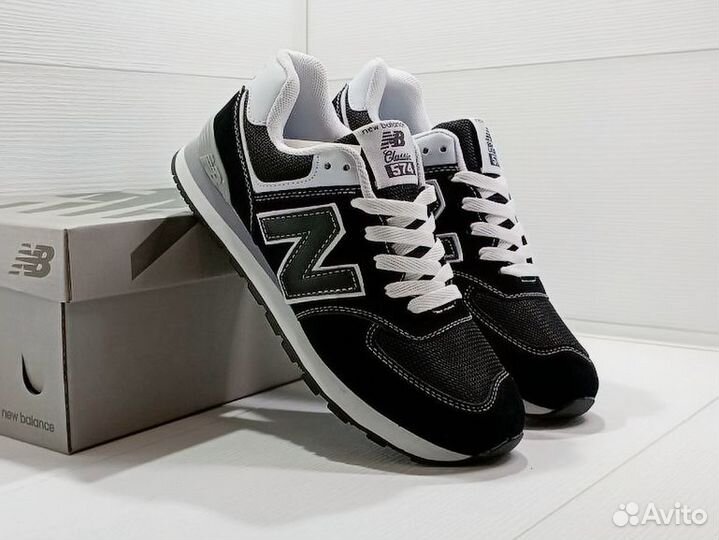 Мужские кроссовки new balance 574 черные