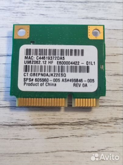 Wi-fi модуль Hp g62