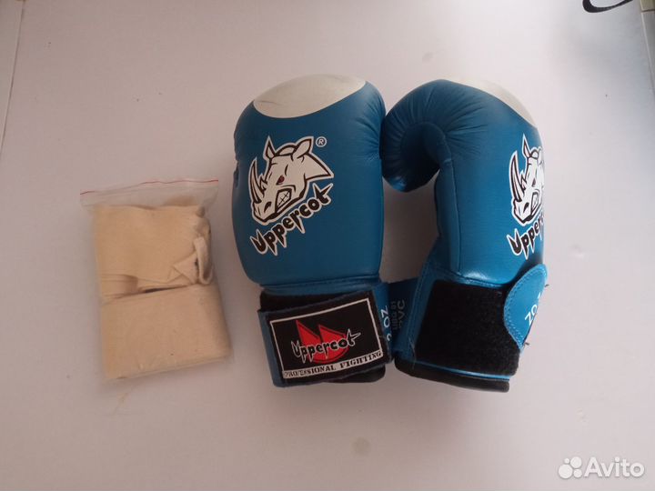 Боксерские перчатки 2oz, бинты 2 м