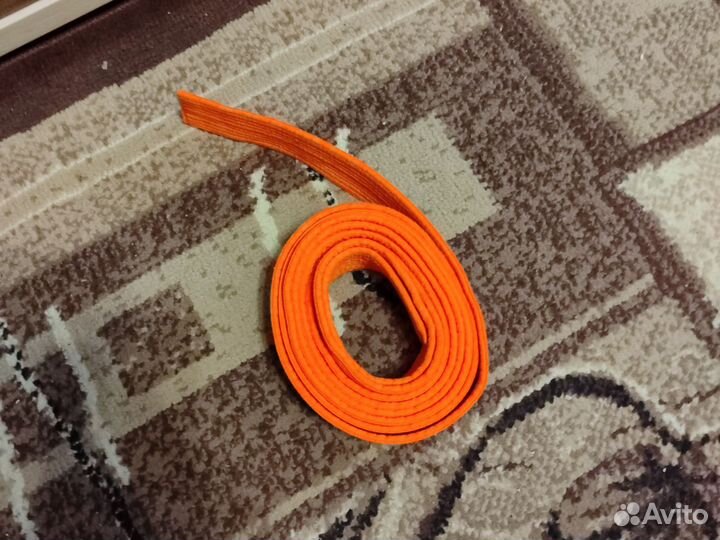 Пояс для карате оранжевый