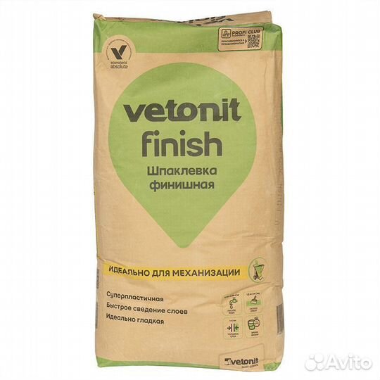 Шпаклевка полимерная финишная Vetonit Finish белая