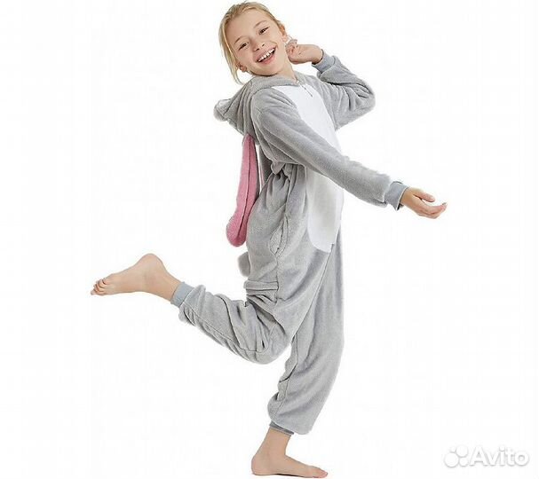 Кигуруми для детей Funfur Зайка Серый S