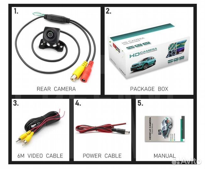 Камера заднего вида. Рыбий глаз AHD1920. 175