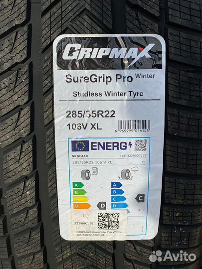 Gripmax SureGrip Pro Winter 285/35 R22 и 315/30 R22 106V