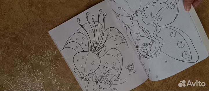 Раскраски антистресс, кошки, феи, цветы