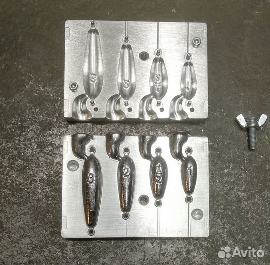 Форма для литья рыболовных грузил