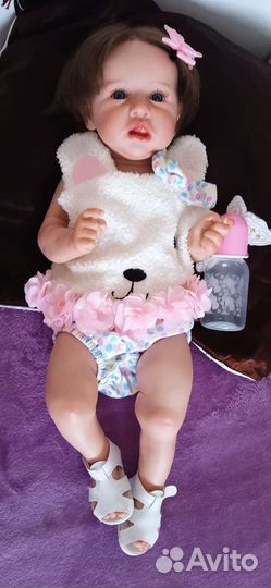 Кукла реборн полностью силиконовая виниловая
