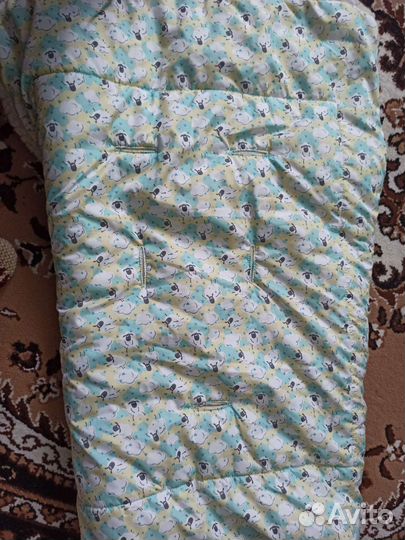 Конверт зимний с овчиной + муфта