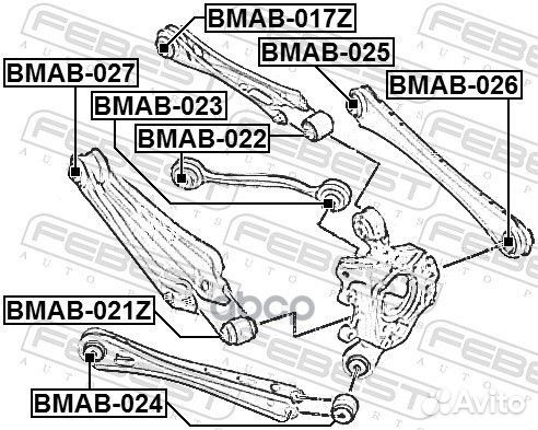 Сайлентблок задней цапфы bmab021Z Febest