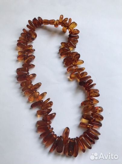 Бусы янтарь