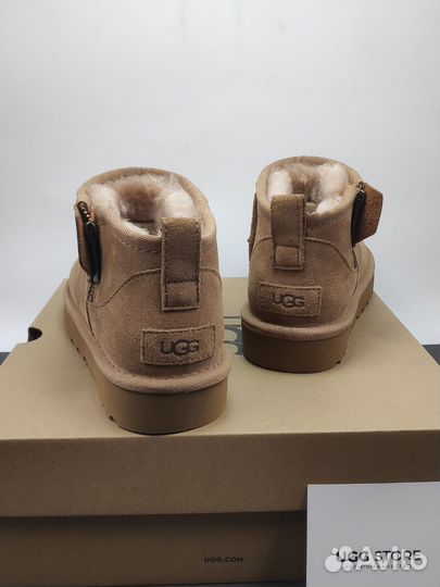 Ugg classic ultra mini zip chestnut