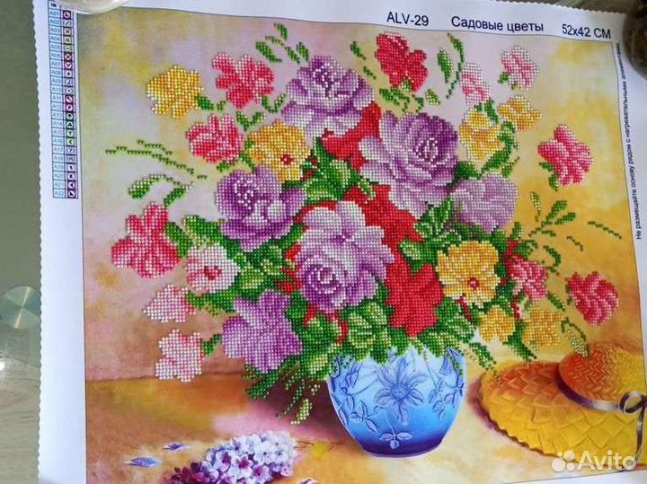 Букет картина стразами