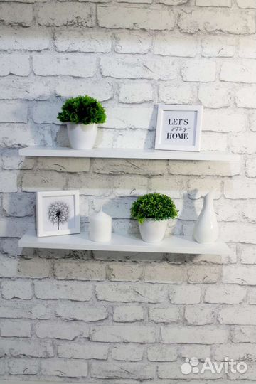 Полки настенные парящие 2 штуки