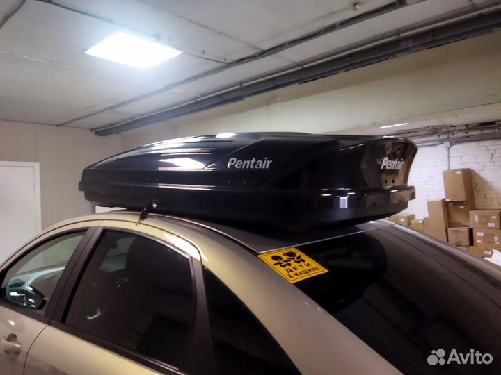 Бокс на крышу 450л Черный