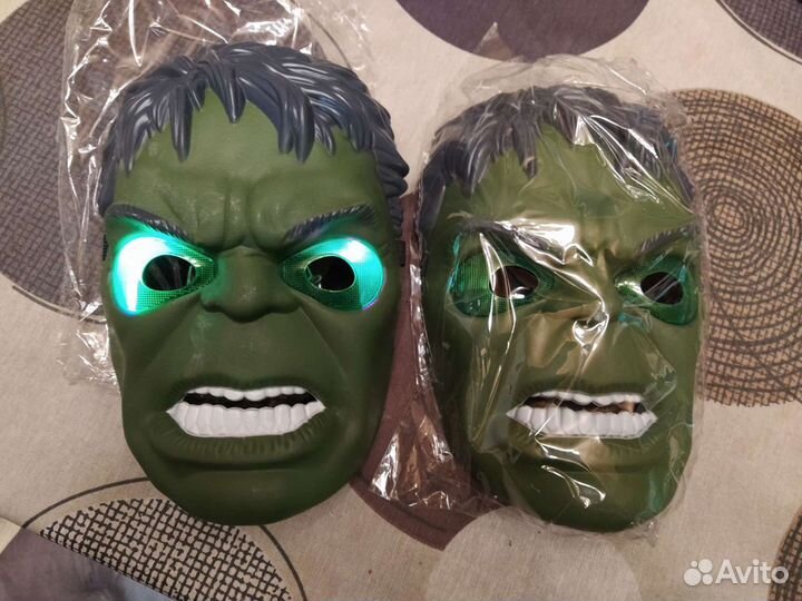 Новая Маска Халка со светящимися глазами