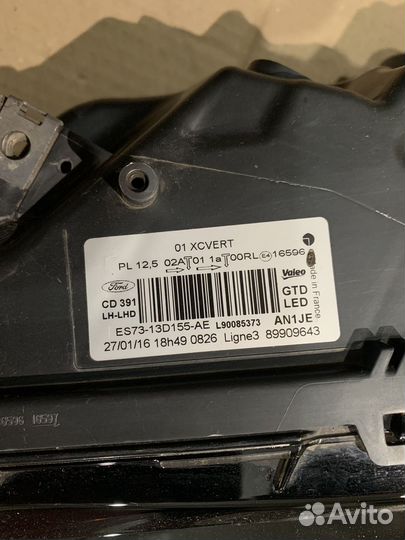 Фара левая led ford mondeo 5