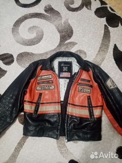 Мотокуртка кожаная мужская