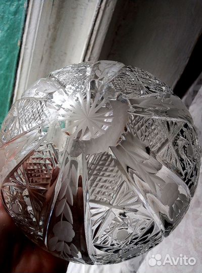 Ваза салатник хрустальный СССР