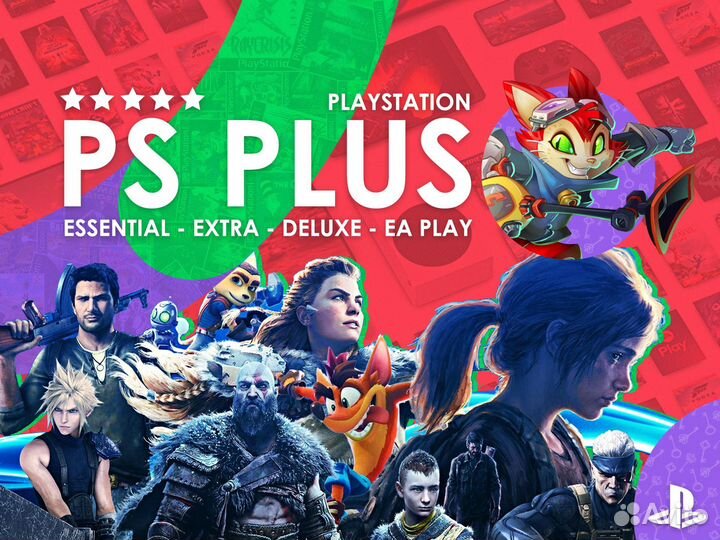 Подписка PS Plus (Essential Extra Deluxe) EA Play
