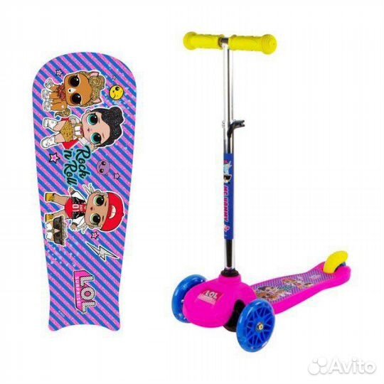 Самокат детский светящиеся колеса 1Toy