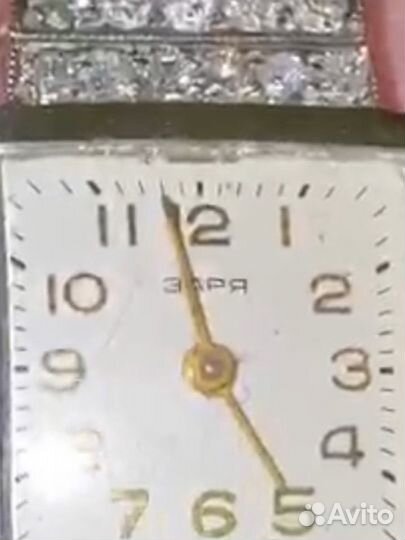 Часы Заря,Платина и бриллианты
