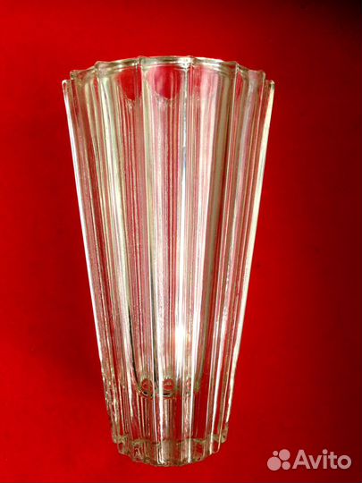 Граненная стеклянная вазочка СССР