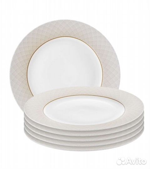 Набор тарелок костяной фарфор Esprado 6 штук новый