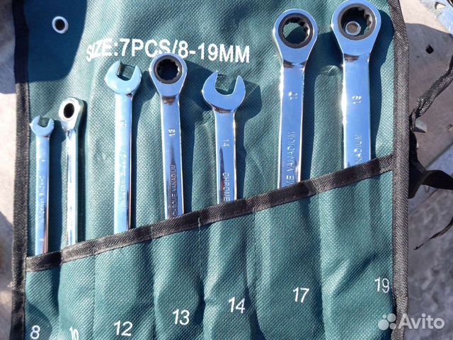 Набор накидных трещеток до 19 мм