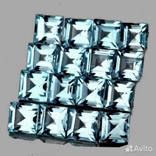Аквамарин натуральный 2,06Ct 3,0мм 16шт Square