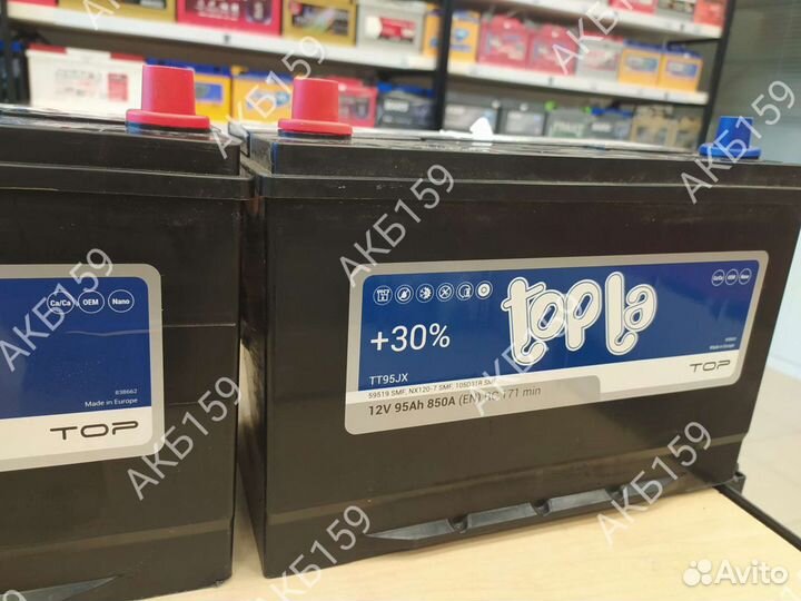 Topla 95Ач 850А для японских и корейских авто