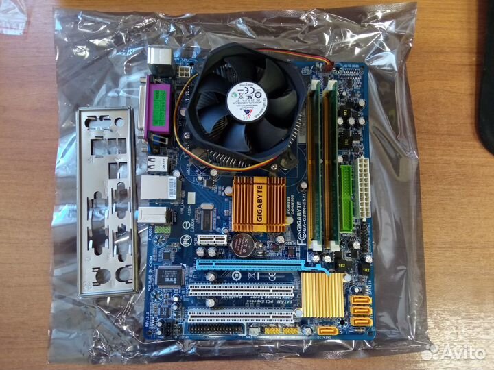 Материнская плата 775, e7400, 2gb ddr2, охлаждение