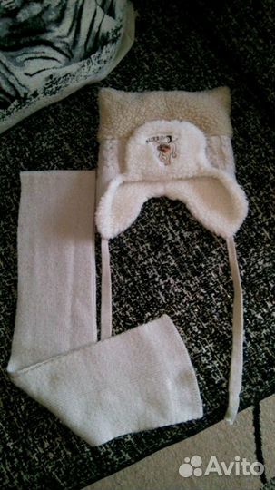 Шапка и шарф на 2-3 годика