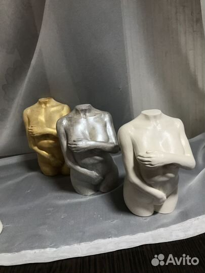 Статуэтки фигурки женского и мужского торса 10 см