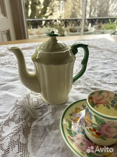Crown Staffordshire для одного чашка и чайник