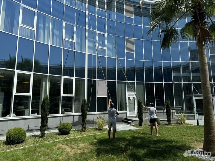 Мойка окон и фасадов, рекламных вывесок