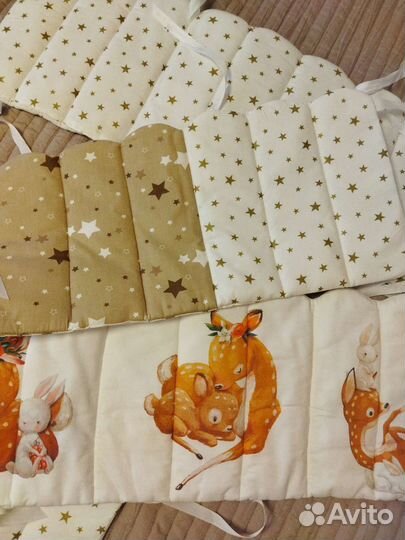 Бортики и одеяло в детскую кроватку