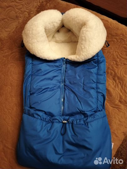 Зимний конверт в коляску на овчине