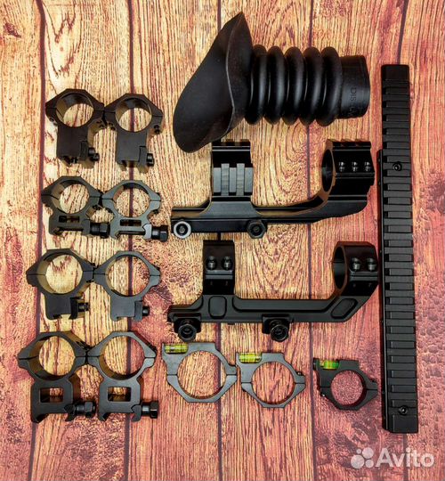 Кольца, кронштейн, планка, наглазник, уровень