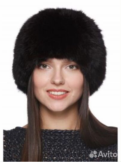Шапка вязанная женская вязаный мех