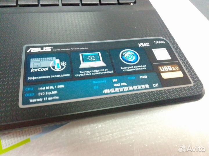 Ноутбук asus X54C (новый)