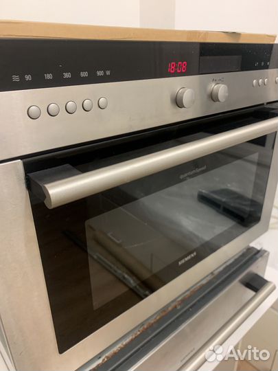 Духовой шкаф с свч и подогревателем Siemens