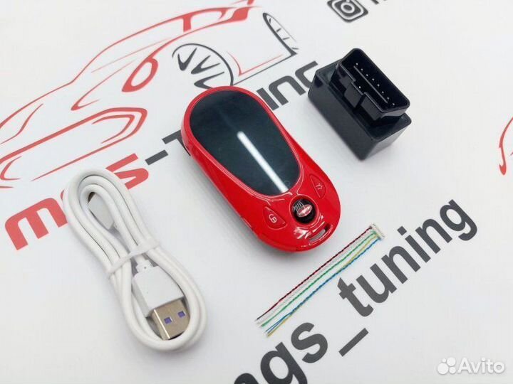 Смарт ключ Бугатти стиль Mercedes new красный