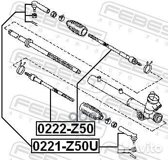 Тяга рулевая 0222Z50 Febest