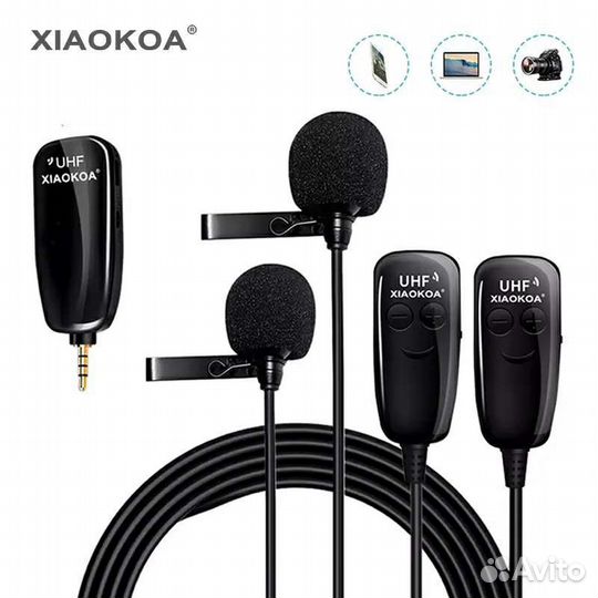 Микрофон UHF X016 беспроводной двойной