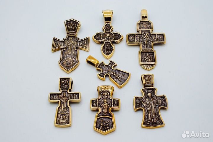 Бронзовые православные нательные кресты
