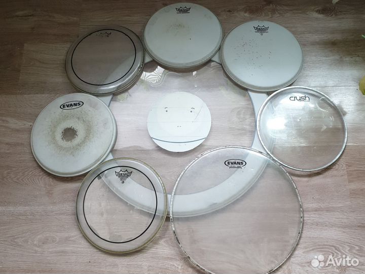 Пластики для барабанов 10 14 22 бу