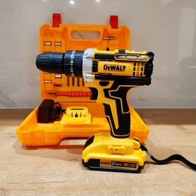 Шуруповерт dewalt ударный 21 в + биты